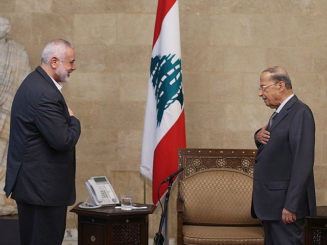 Ханийя встретился с президентом Ливана