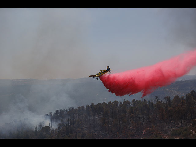 Тушение лесных пожаров в Иерусалимских горах. Фоторепортаж