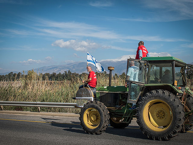 Около границы с Ливаном прошла демонстрация фермеров, недовольных ожидаемой реформой