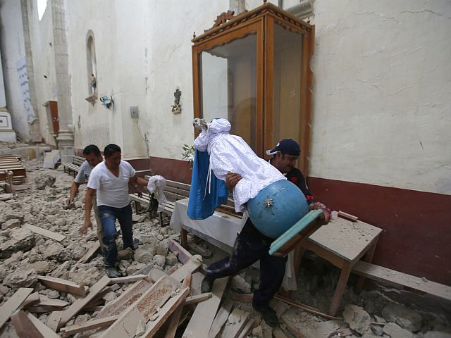 После сильного землетрясения в Мексике в 2017 году