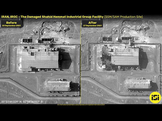 ImageSat публикует снимки пострадавшего военного объекта около Тегерана: вероятно, взорвались ракеты