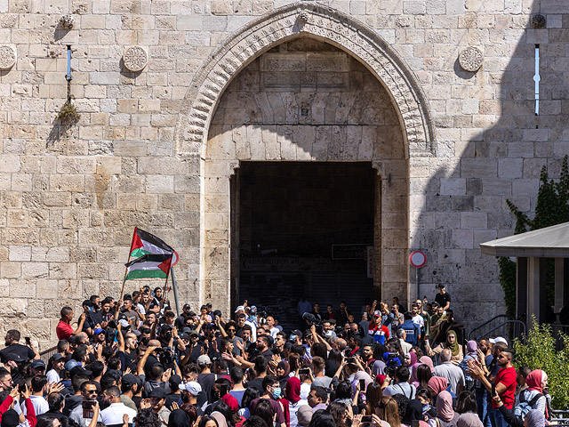 Арабские беспорядки возле Старого города в Иерусалиме