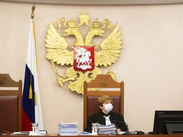 Москва, 25 ноября 2021 года. Судья Верховного суда Алла Назарова во время слушаний дела "Мемориала"
