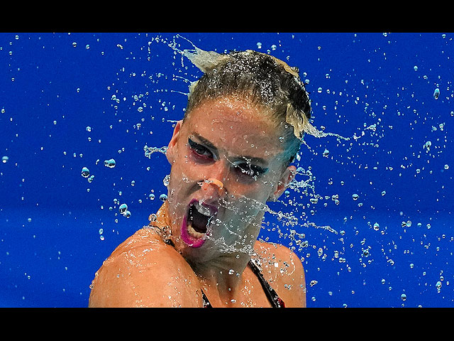 Анна-Мария Александри в произвольной программе в Токийском центре водных видов спорта на летних Олимпийских играх 2020 года, 2 августа 2021 года, в Токио, Япония