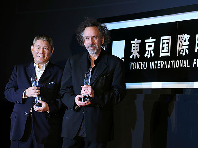 С режиссером Тимом Бёртоном, на кинофестивале в Токио, 2014 год