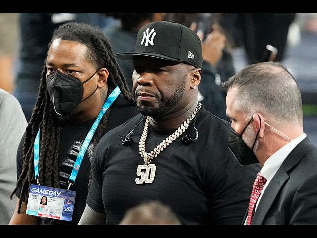 50 Cent на финальном матче Национальной футбольной лиги США