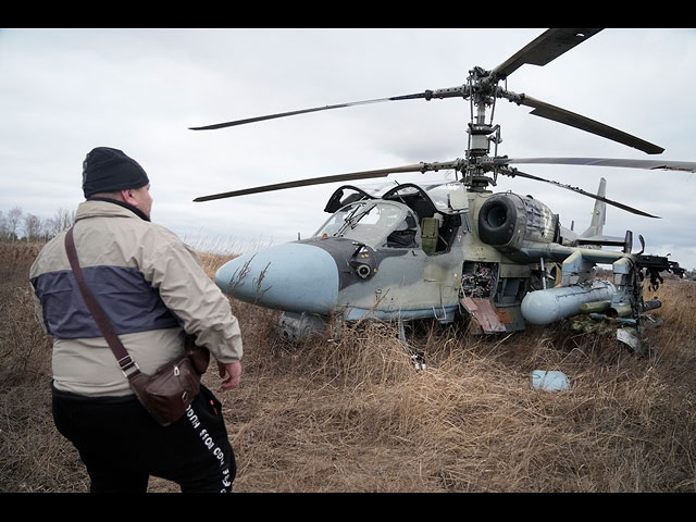 Российский вертолет Ка-52 сбитый в окрестностях Киева, 24 февраля 2022 года
