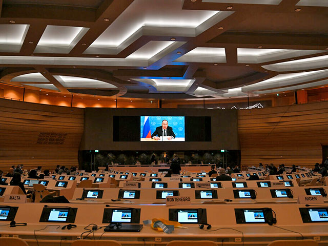 Конференция в Женеве: видеозапись Лаврова показали пустому залу