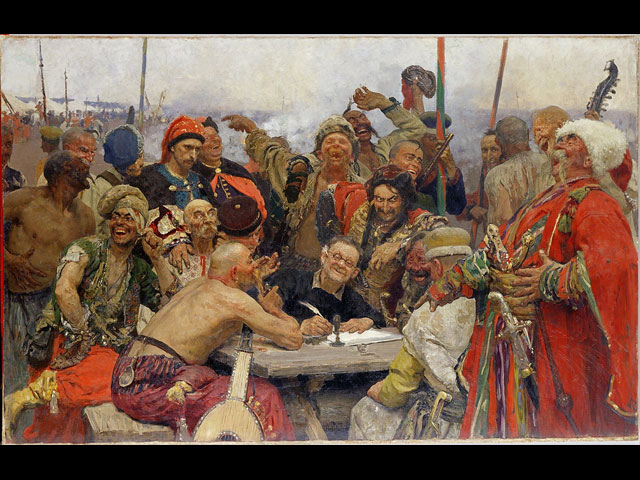 Илья Репин. "Запорожцы пишут письмо турецкому султану", 1893. Вторая версия картины