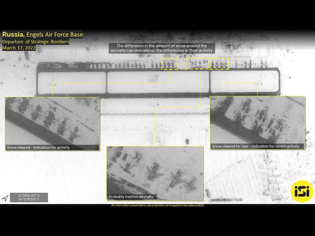 ImageSat фиксирует возросшую активность российских стратегических бомбардировщиков