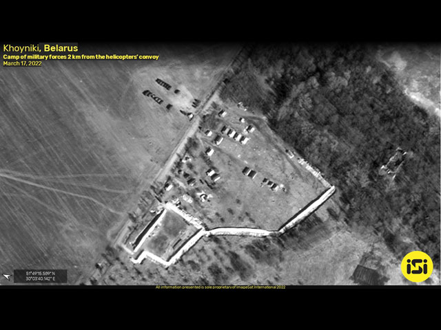 Ударные вертолеты Ка-52 в Хойниках (Беларусь, менее 50 км от границы Украины)