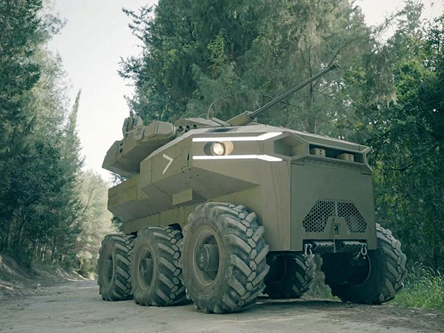 На выставке в Париже представлена новая израильская беспилотная боевая машина