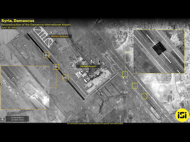 ImageSat: в аэропорту Дамаска восстановлена ВПП гражданского назначения, военный аэродром "на ремонте"