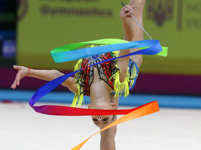 Художественная гимнастика. Клуж-Напока. Дарья Атаманов завоевала бронзовую медаль, сборная Израиля - серебряную