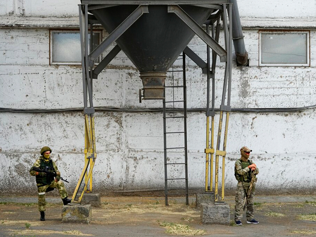 Российские военные в Мелитополе