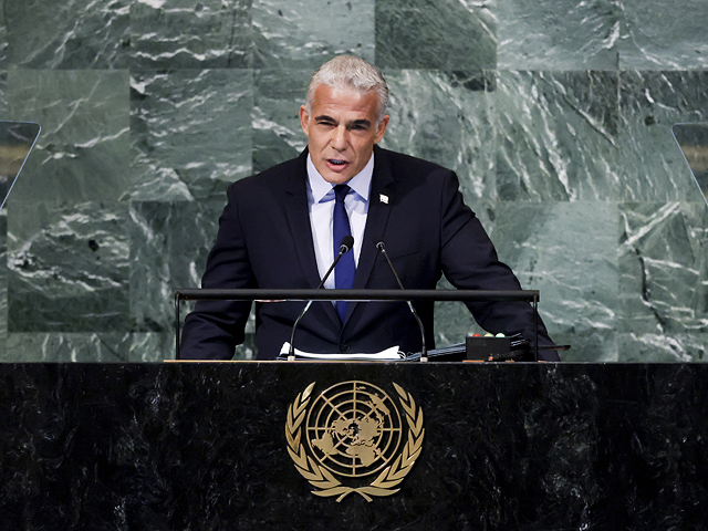 Глава правительства Израиля Яир Лапид на трибуне ООН