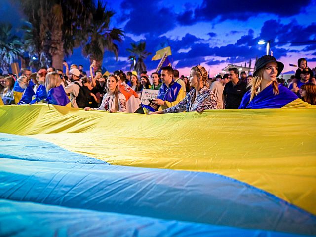 В Тель-Авиве прошла акция в поддержку Украины. Фоторепортаж
