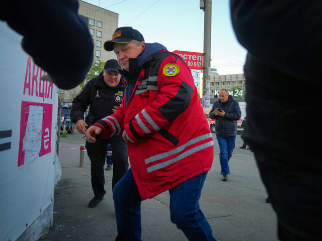 Атака иранских дронов-камикадзе на Киев. Фоторепортаж