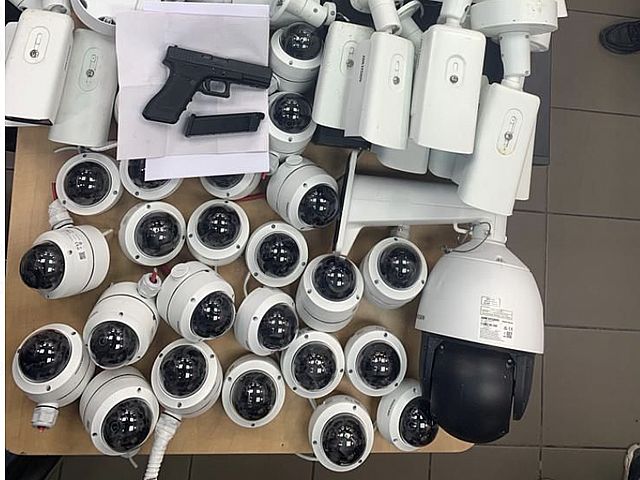 В районе Нагарии полиция конфисковала 68 пиратских видеокамер, снимавших общественные места