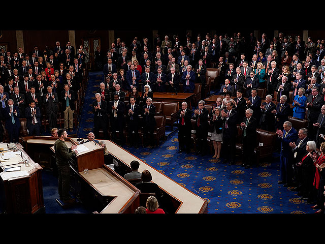 Конгресс США встречает овациями выступление Президента Украины, декабрь 2022 года, Вашингтон