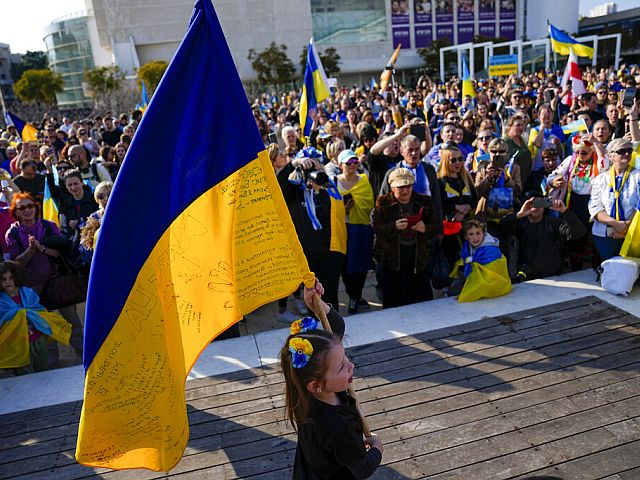 Израильтяне поддержали Украину в первую годовщину полномасштабной войны. Фоторепортаж