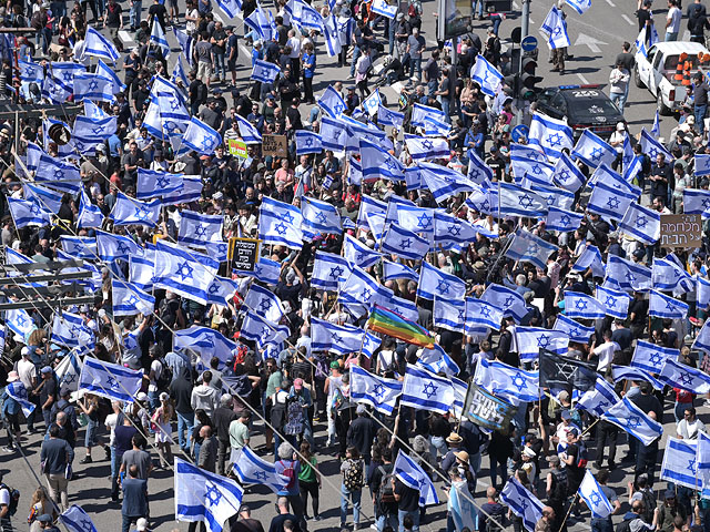 Акция протеста в Тель-Авиве 9 марта