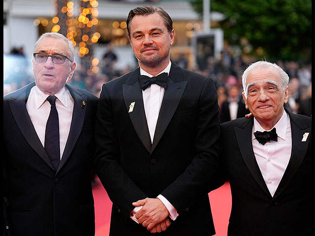 Слева направо: Роберт Де Ниро, Леонардо ДиКаприо и режиссер Мартин Скорсезе