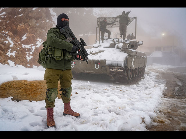 Первый снег на вершине Хермона в дни войны. Фоторепортаж