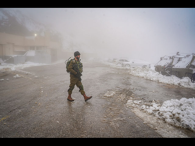 Первый снег на вершине Хермона в дни войны. Фоторепортаж