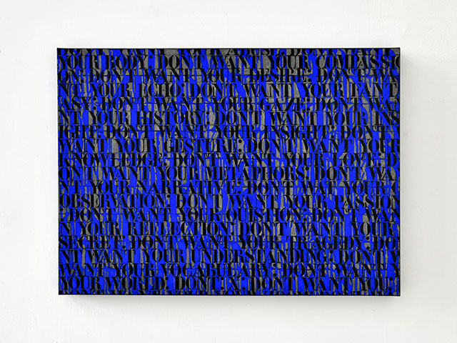 Don't from A-Z No. I A.P., 2006-2012, acrylic on canvas, 56x76 cm