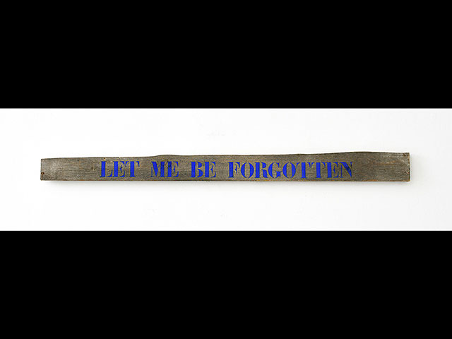 Let me be forgotten, 2014, acrylic on wood, 10x118 cm