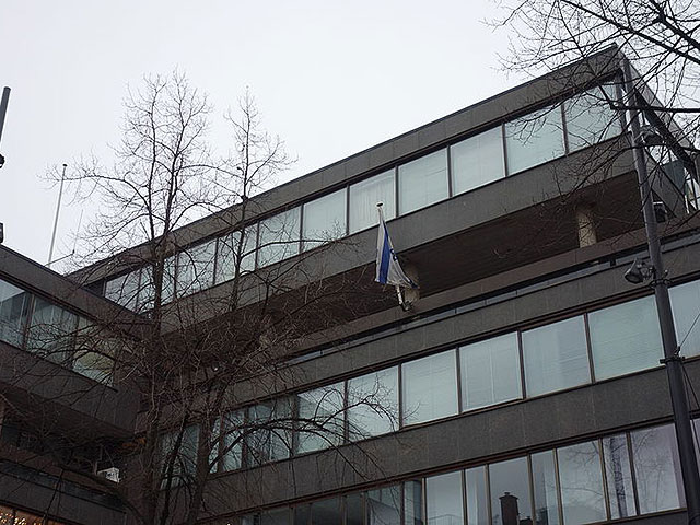 An incendiary device was hurled at the Israeli embassy in the Netherlands