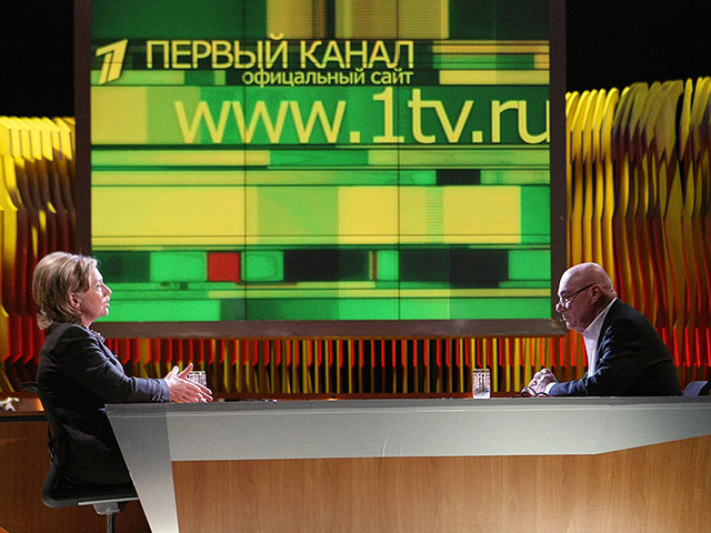 Владимир Познер и Хиллари Клинтон в программе «Познер». 19 марта 2010 года