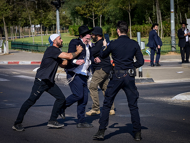 Акция протеста харедим против призыва в ЦАХАЛ. Фоторепортаж