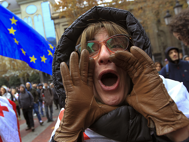 Протест оппозиции в Тбилиси. Фоторепортаж