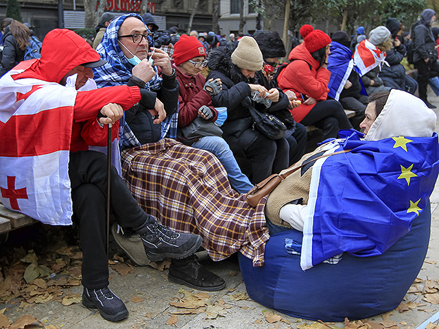 Протест оппозиции в Тбилиси. Фоторепортаж