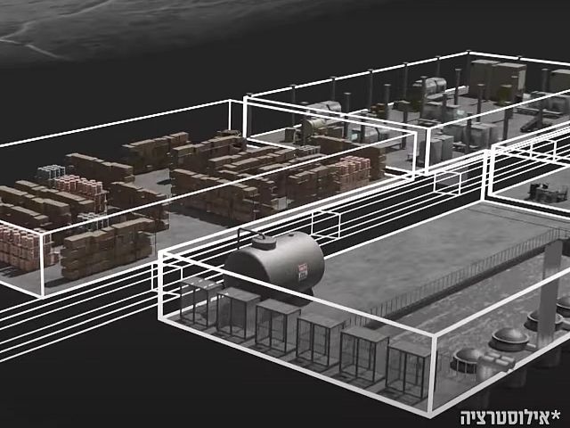 Подземный ракетный завод на ливано-сирийской границе (кадр из видео ЦАХАЛа)