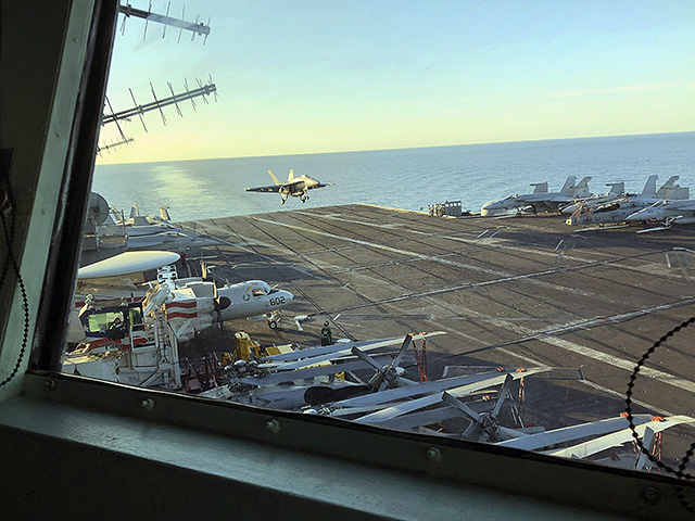 The Houthis said they attacked the aircraft carrier Harry S. Truman on Saturday.