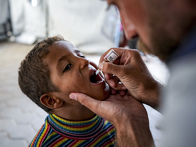 Mass vaccination from poliomyelitis is resumed in the Gaza sector