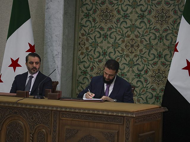 Al-Sharaa signed the Constitutional Declaration of Syria