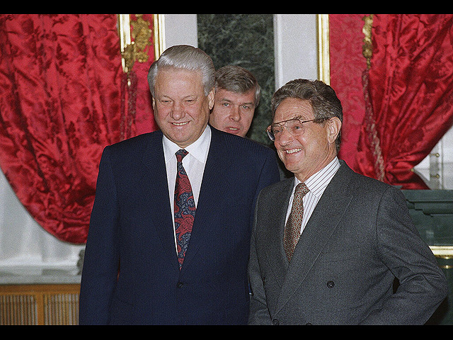С Борисом Ельциным, 1993 год