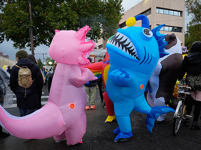 Портленд ответил Трампу "голым велопробегом". Фоторепортаж