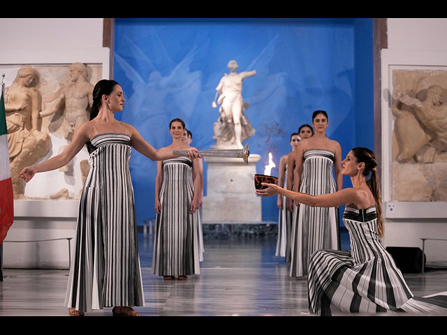 В Греции зажжен огонь зимних олимпийских игр 2026 года. Фоторепортаж