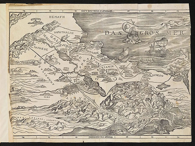 Карта библейской Святой Земли, напечатанная в 1525 году, дала представление о границах