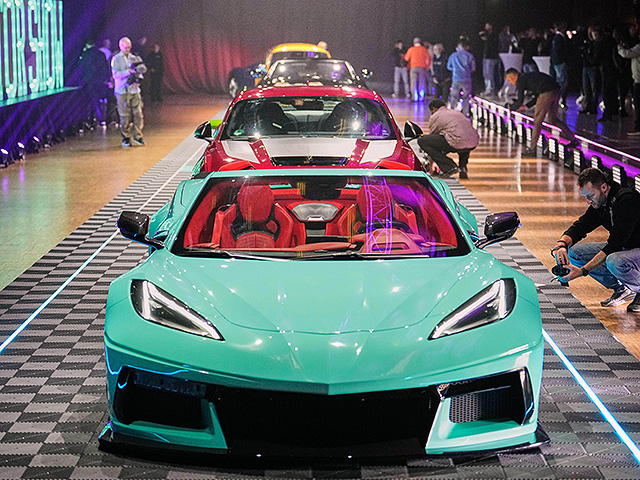 Изготовленный на заказ Chevrolet Corvette C8. Эссен, Германия