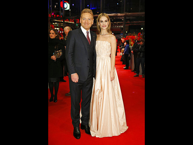 С актрисой Лили Джеймс, 2015 год