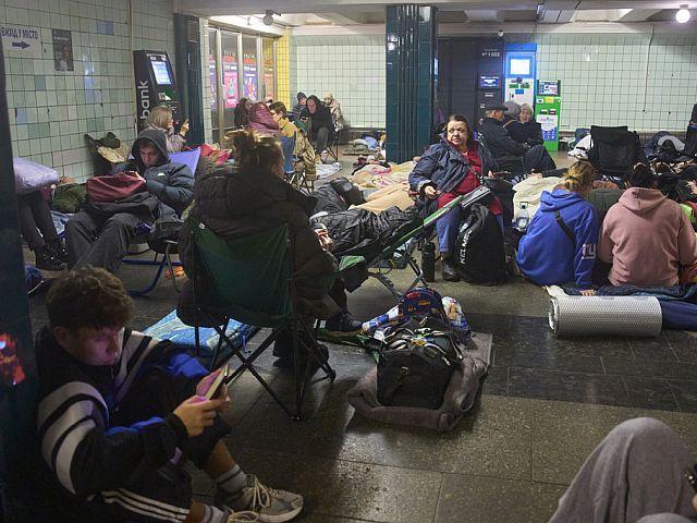 В киевском метро во время атаки