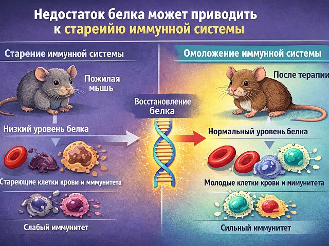 Недостаток белка может приводить к старению иммунной системы

