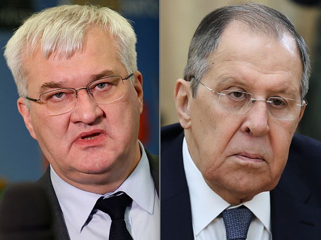 Глава МИД Украины Андрей Сибига и глава МИД РФ Сергей Лавров