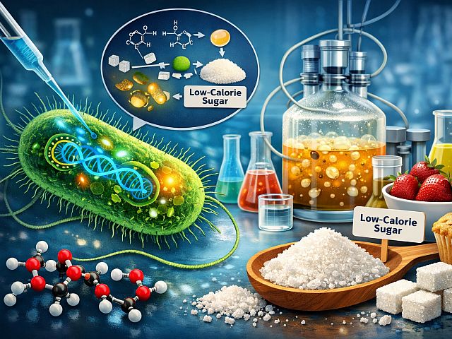 Генетически модифицированная кишечная палочка помогает создать низкокалорийный заменитель сахара
